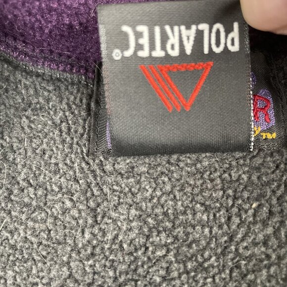 RED ROVER Polartec Fleece Jacket Coat Women’s M Black Purple Artsy Boho - Picture 9 of 9